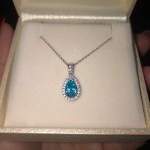 Blue topaz necklace
